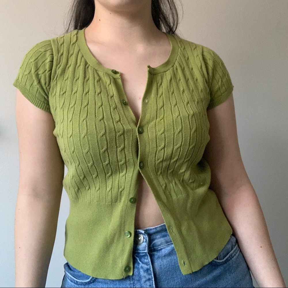 ❌SOLD❌Green Y2K button up